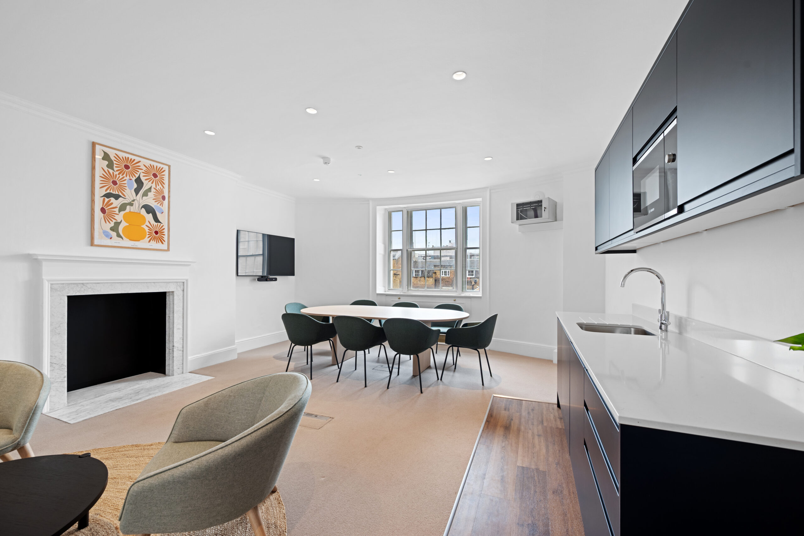 Bright, design-led workspace with high-quality finishes throughout.