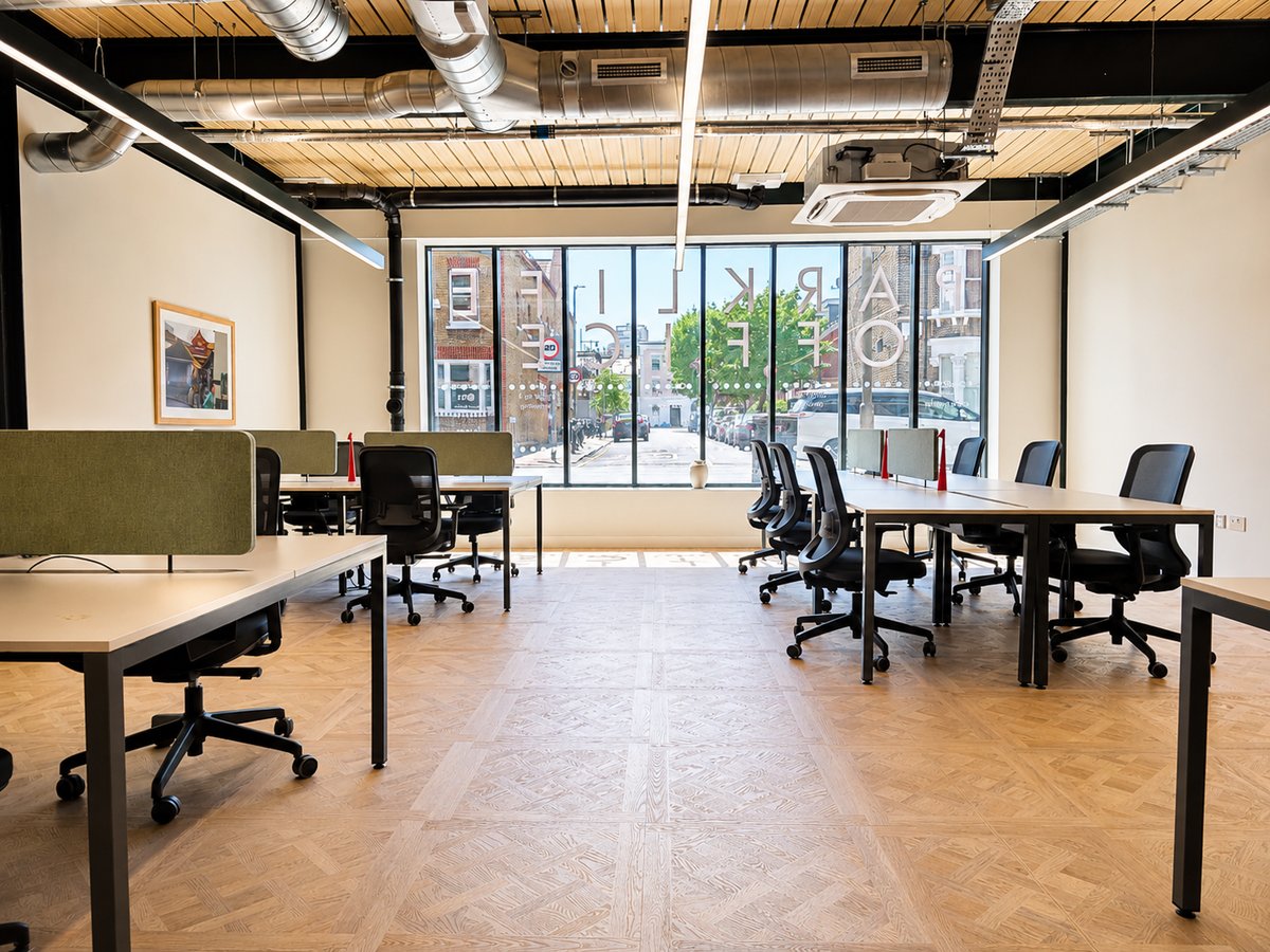 Studios have crisp lines, with added texture courtesy of herringbone wooden floors.