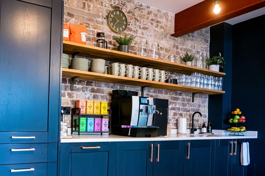 The fully-stocked (and much loved!) communal kitchen.