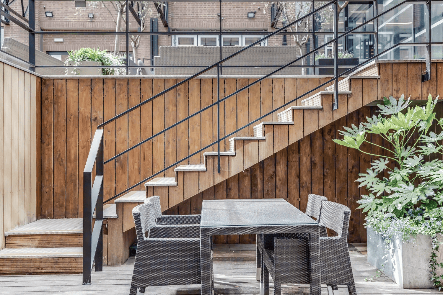 Well maintained external spaces weave throughout Power Road Studios
