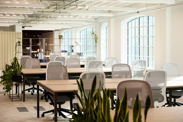 Characterful office space with exposed architectural features and abundant natural light.