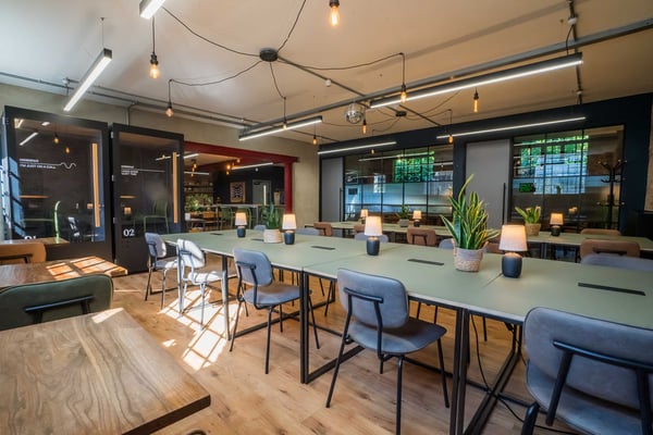Call booths, private studios, open seating...and neighbours you'll look forward to seeing in the morning!