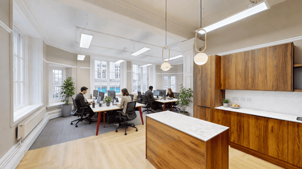View of the first floor managed office at Eagle House, Manchester.