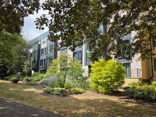 Parklife directly borders Wandsworth Park - emails one minute, riverside greenery the next.