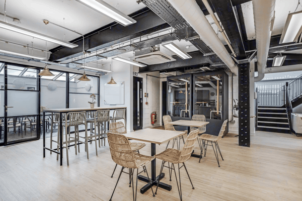 Industrial details balanced by natural materials throughout.